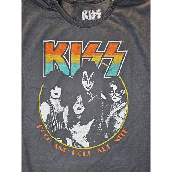 KISS Band Hard Rock Graphic T-Shirt Gray Men's Unisex Men's size XL NEW NWT - Picture 2 of 4